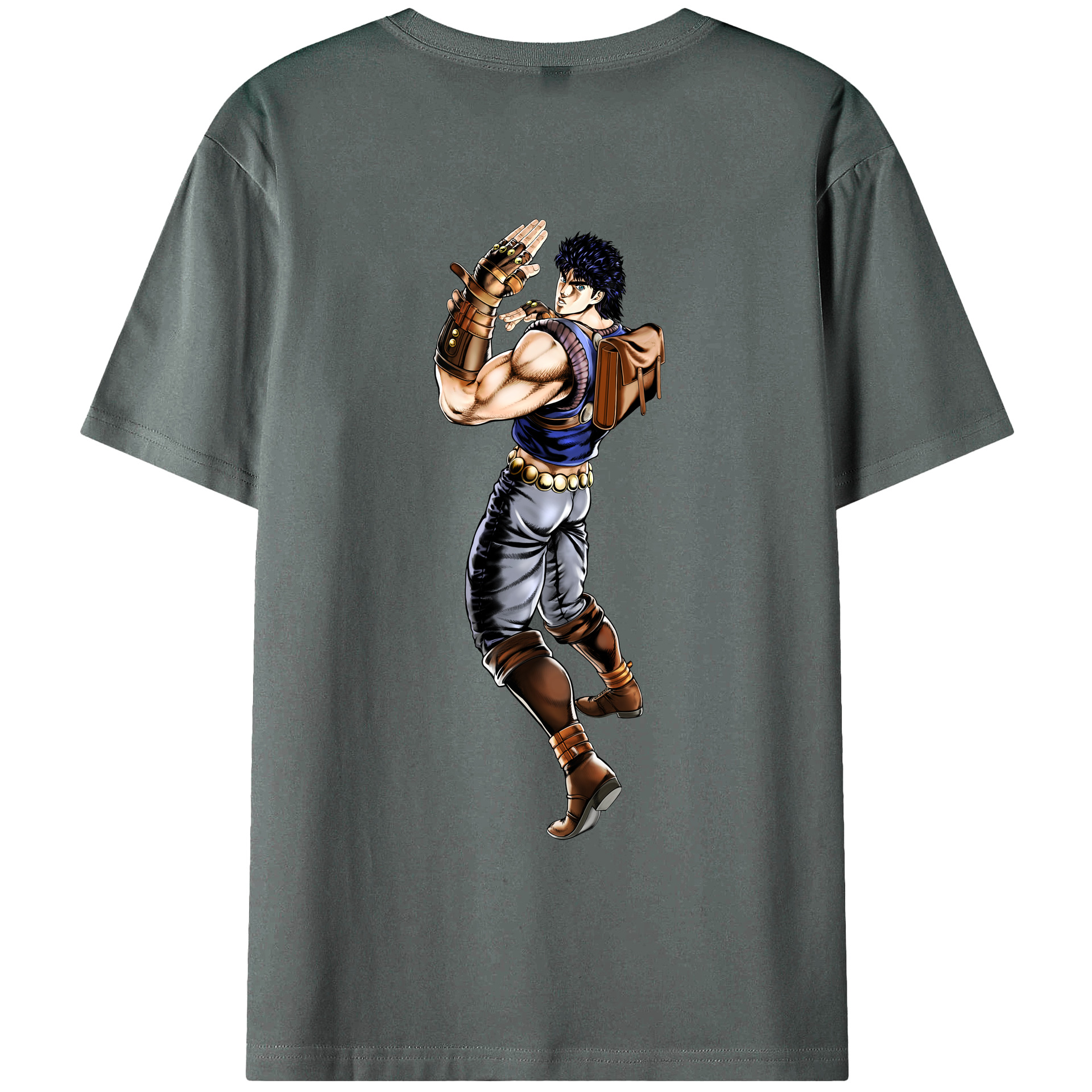 （画像用） ジョジョの奇妙な冒険 /ジョナサン?ジョースター JoJo's Bizarre Adventure Jonathan Joestar 綿100％ メンズ半袖Tシャツ（バックプリント） 通気性